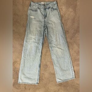 Abercrombie Kids Wide Leg Relaxed Jeans